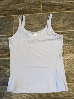 Lululemon Align Scoop waist length tank top in serene blue